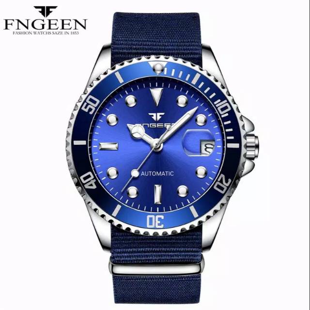 Jam Tangan Pria Mekanik Automatic Fngeen Submariner Blue
