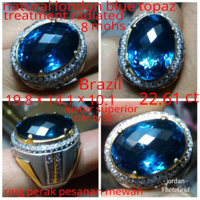 natural topaz 22.61 ct london blue