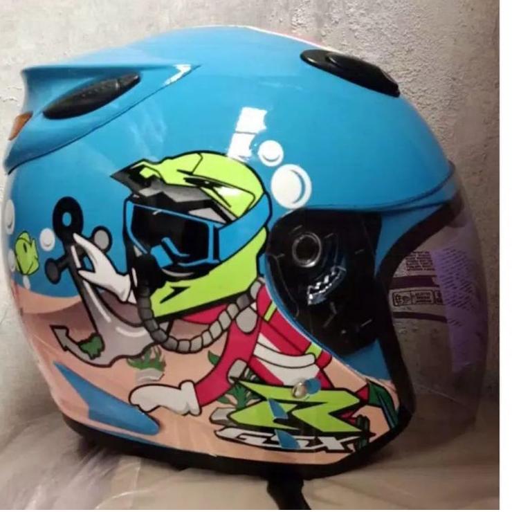 Super Shopping HELM CETRO MOTIF ORIGINAL FNK TERBAIK