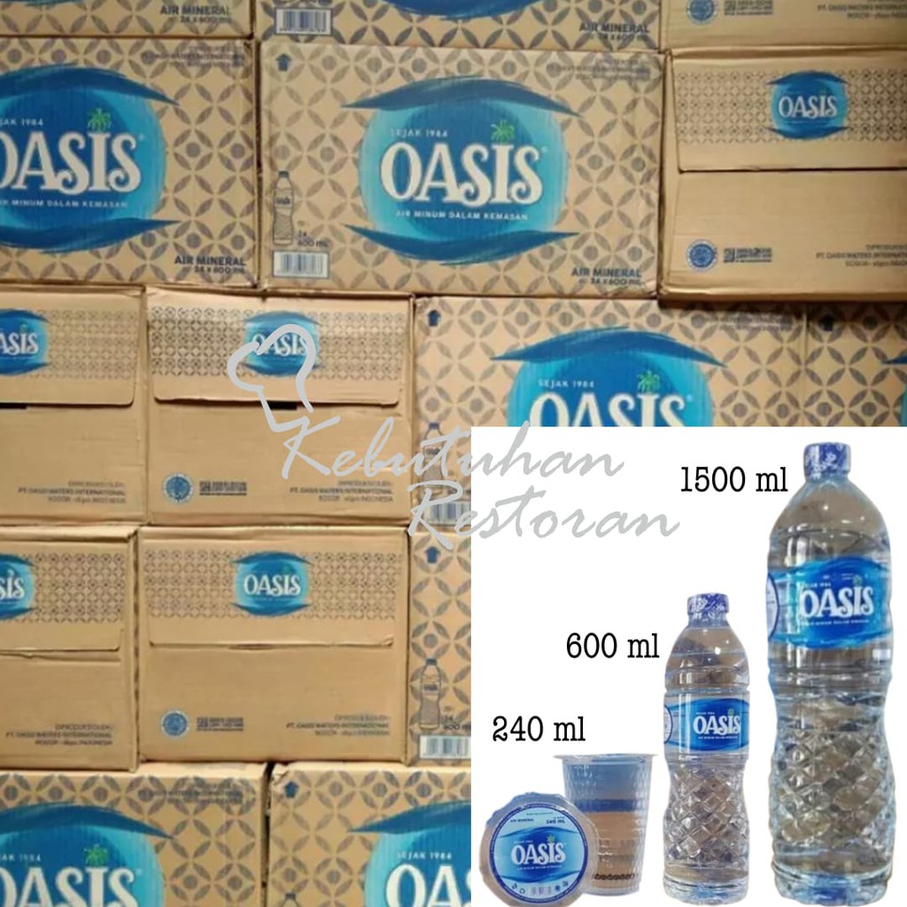 Jual Promo 1 Kardus Air Minum Mineral Kemasan Oasis 1500ml 600ml 240ml Shopee Indonesia 4309