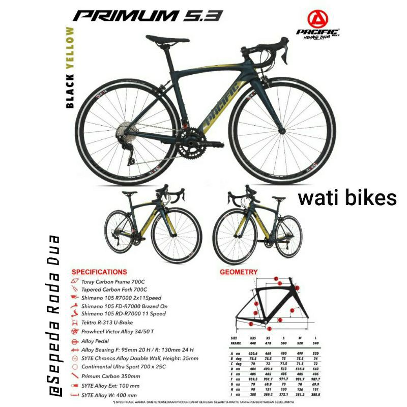 Sepeda Roadbike Pacific Primum 5.3