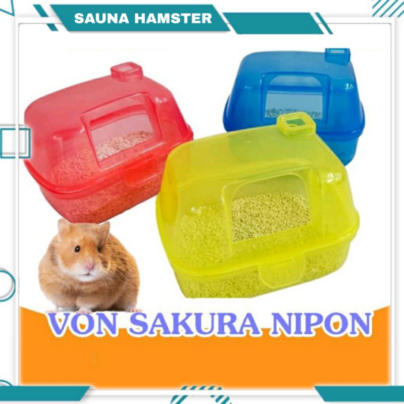 Small Sauna Hamster - Tempat Mandi Hamster - Box Mandi Hamster - Hamster Sand Bath