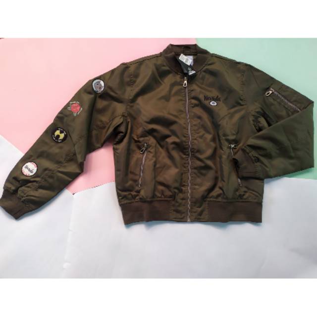 Jaket bomber army parasut cewek Nevada