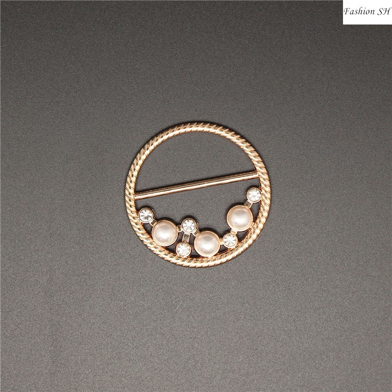 New fashion pearl alloy ring scarf buckle ladies brooch M40249