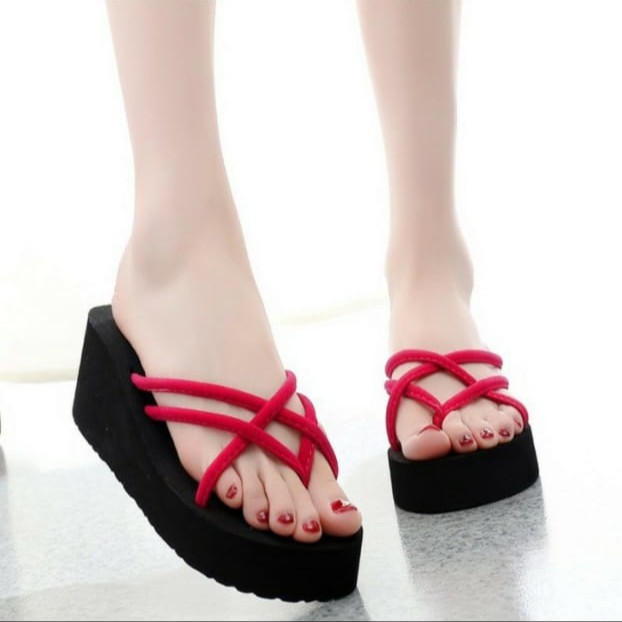 sandal wedges  wanita platfrom