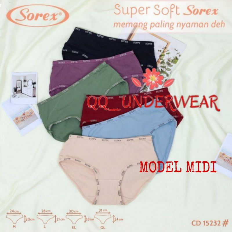 CD Celana Dalam Wanita Sorex 15232 Super Soft / Celana Dalam Sorex / CD Sorex 15232