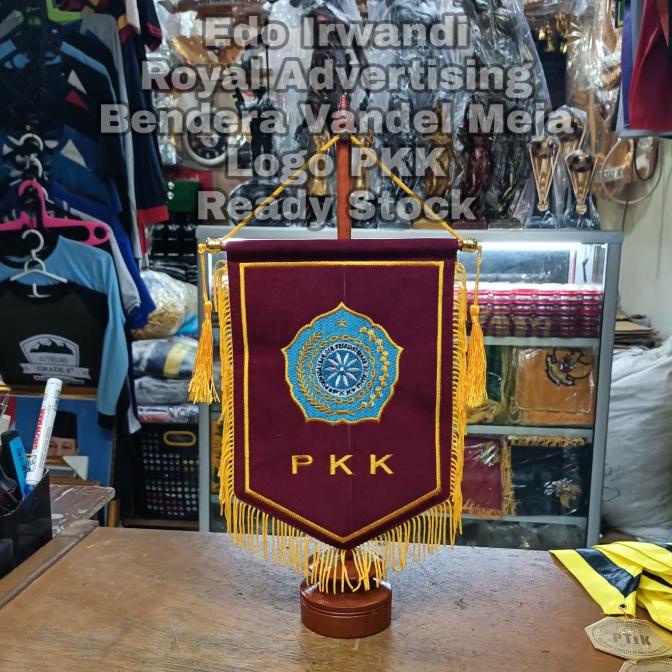 Bendera Meja Logo PKK Bendera Vandel Meja Logo PKK Bendera Bordir PKK