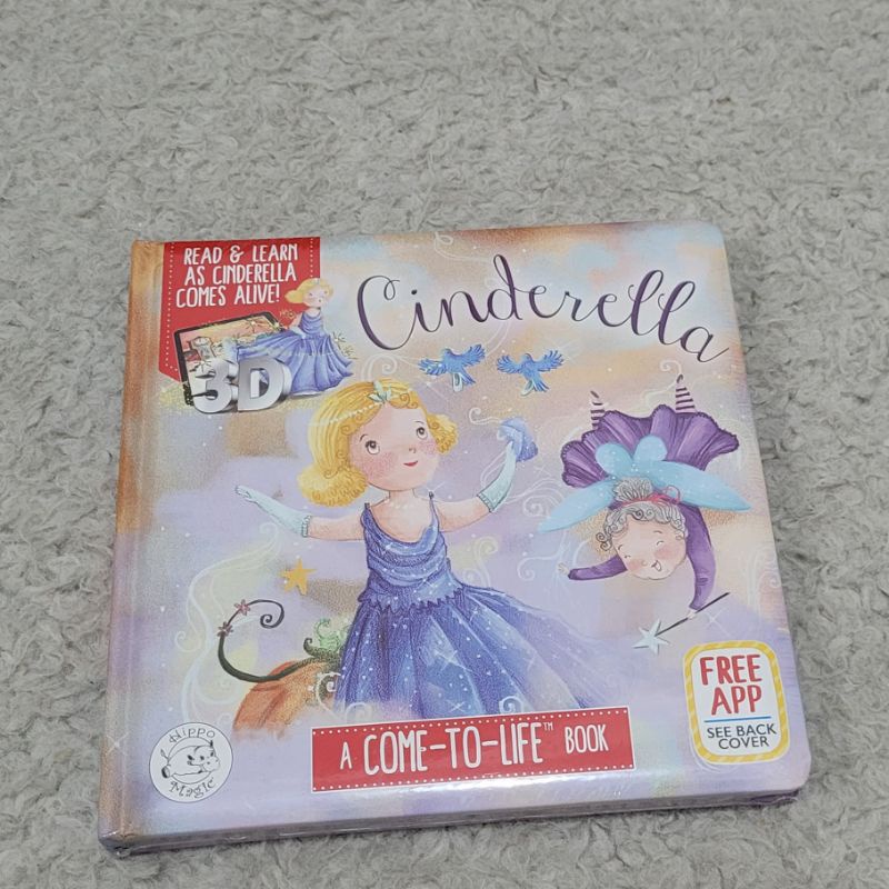 Buku Cerita Anak Cinderella 3D 3 Dimensi Augmented Reality Little Hippo Bahasa Inggris