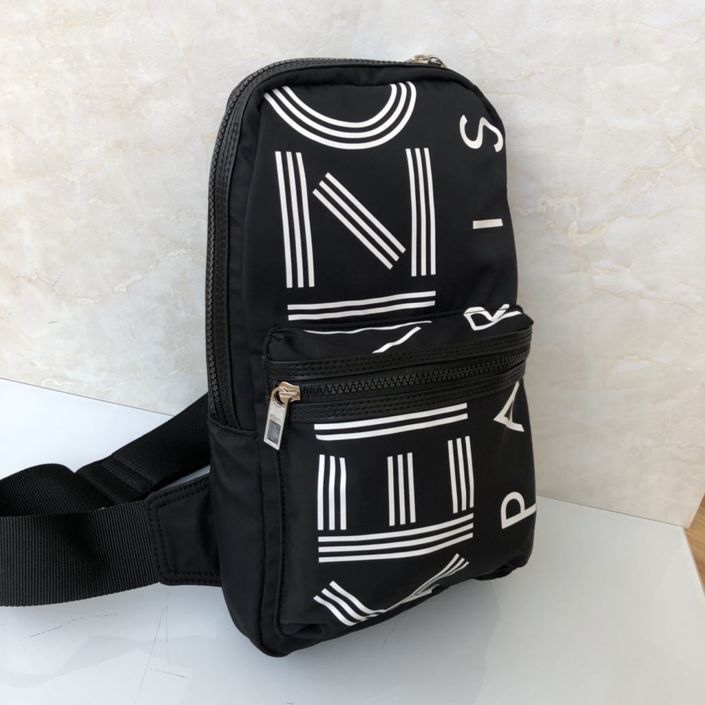 KZ9XB   K-Z Fashion Letter Print Men's Casual Versatile Chest Bag Shoulder Messenger Bag  xongbao