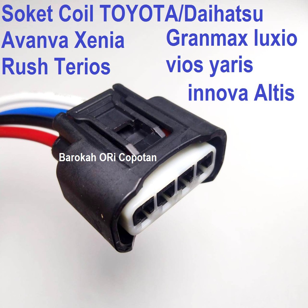 Soket Coil TOYOTA NEW Vios Avanza Yaris Rush wish Granmax Xenia Camry luxio  Terios koil ignition pe