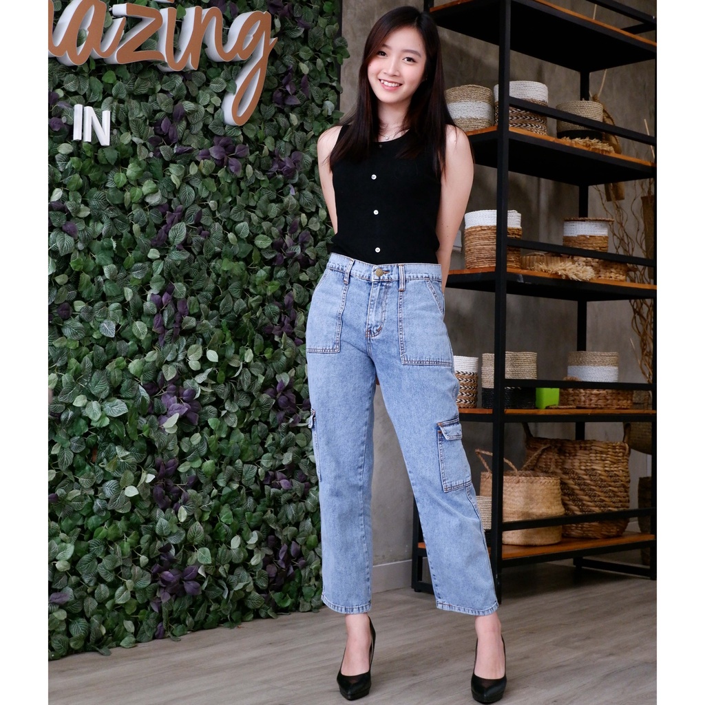 CELANA JEANS KULOT WANITA KARINA SANDRA ASILA PREMIUM Kekinian-4