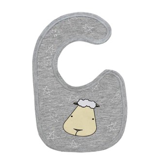 Baa Baa Sheepz Baby Bibs - Small Sheep &amp; Star Grey | Celemek Bayi | Celemek Makan