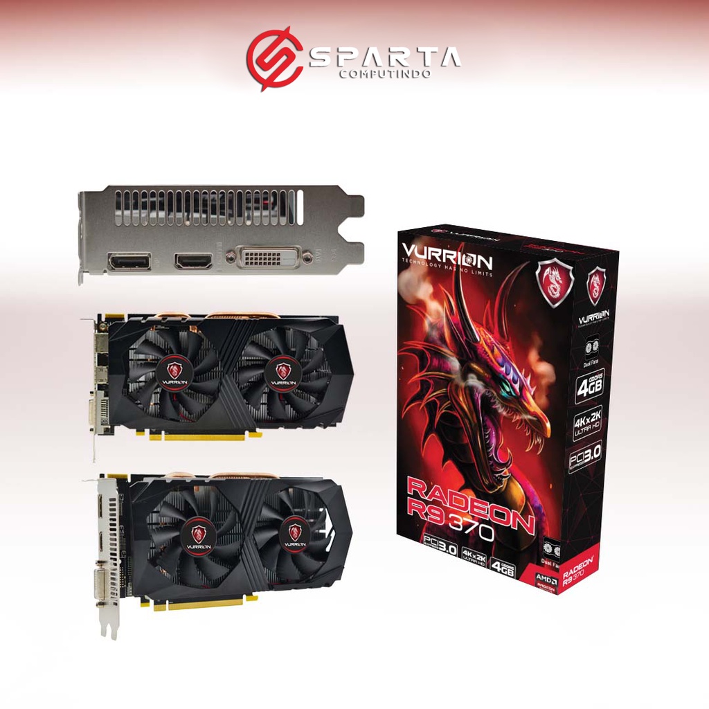 VGA Card AMD Radeon R9 370 4GB GDDR5 256 Bit Vurrion New Garansi Resmi