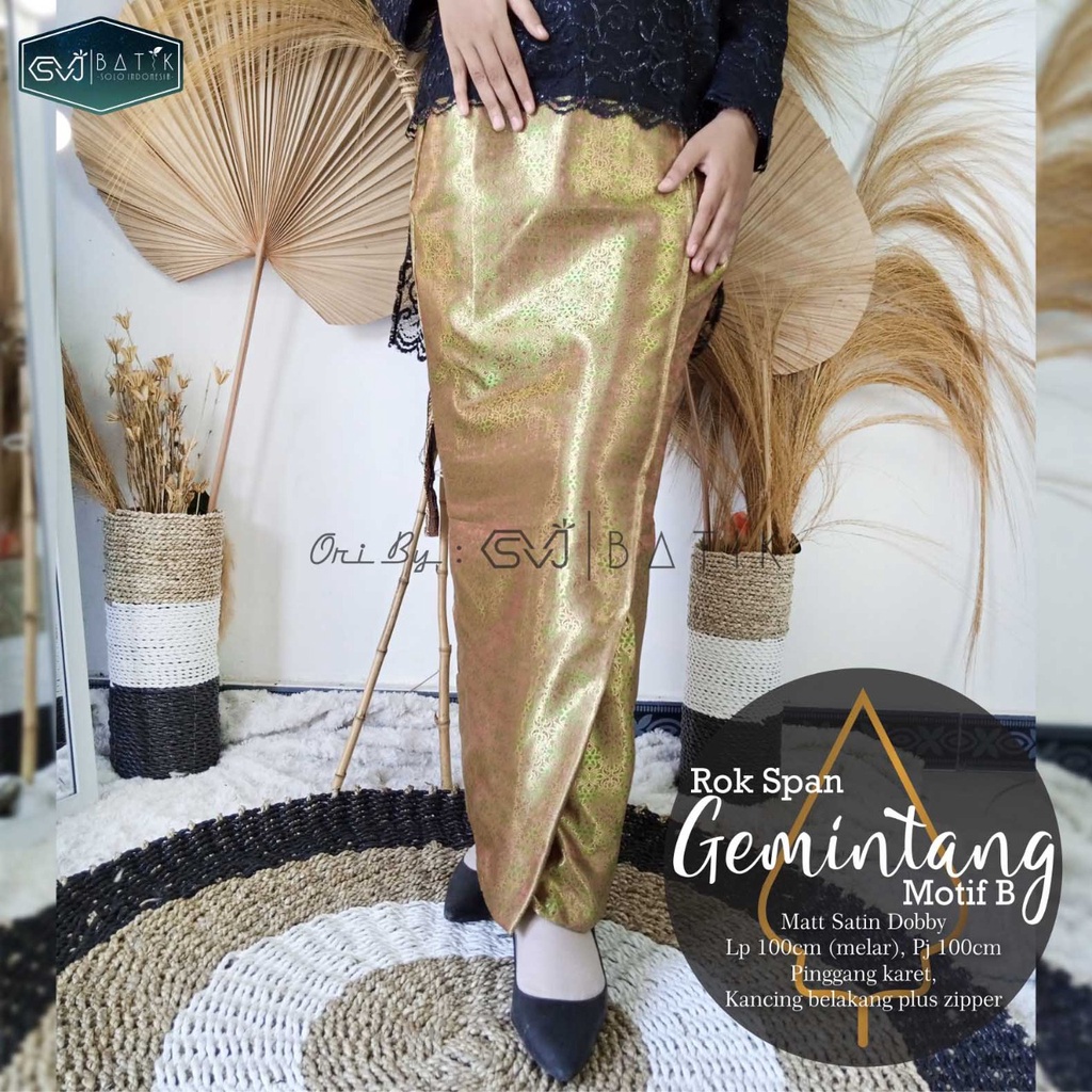 ROK WIRU SPAN JARIK MOTIF BATIK SOLO SIDOMUKTI CHAKRAPANI, TRUNTUM PARANGHQ ORI BRAND SVJ BATIK SOLO-SPAN GEMINTANG B