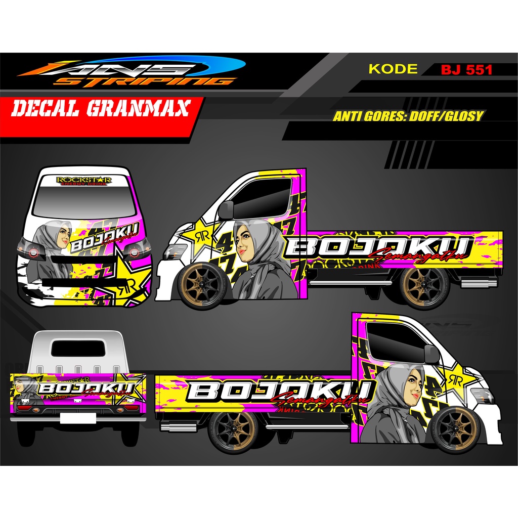 DECAL STIKER GRANMAX / STIKER MOBIL PICK UP / STIKER MOBIL GRANMAX