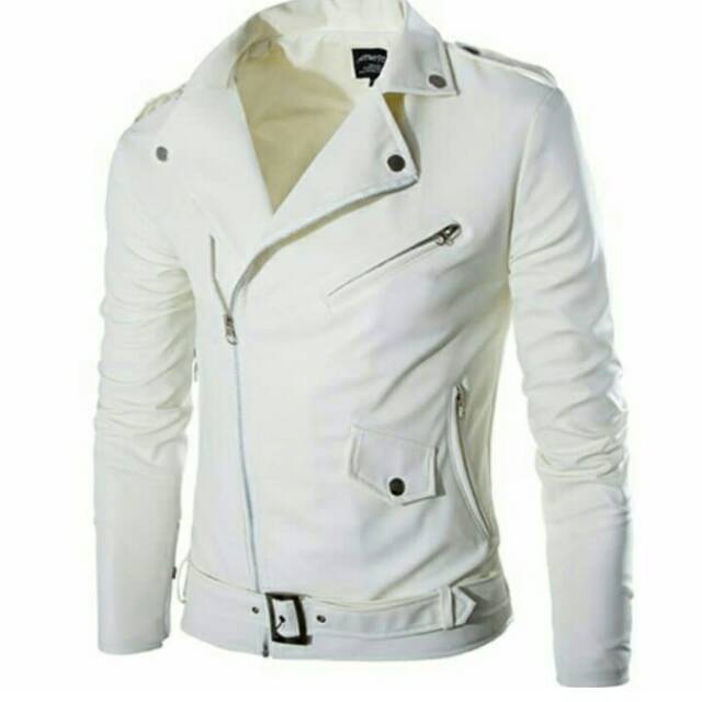 JAKET KULIT ASLI DOMBA KUALITAS SUPER ORIGINAL PRIA COWOK BERGARANSI HARGA MURAH WARNA PUTIH