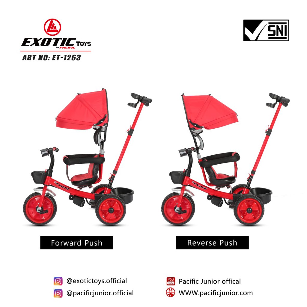 Sepeda balita roda tiga exotic ET 1262 1263 5995 sepeda roda tiga baby stroller kereta dorong anak bayi dorongan anak bayi tricycle ET1262 ET1263 ET5995 ET1265 ET 1265 ET1267 ET 1267 ET1268 ET 1268 ET2251 ET 2251 AT7705 AT 7705 AT7702 AT 7702