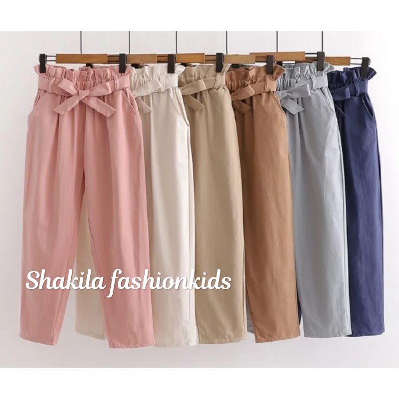 KULOT ANAK LINEN PANTS HIGH WAISH/CELANA ANAK PEREMPUAN/KULOT ANAK PEREMPUAN/CELANA PANJANG ANAK PEREMPUAN