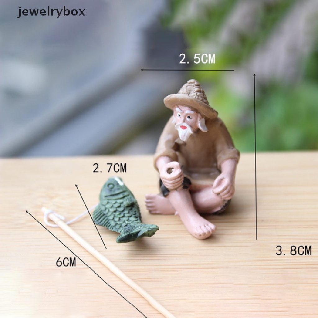 (jewelrybox) Miniatur Figur Orang Tua Bahan Resin Untuk Dekorasi Taman Mini / Lansekap Mikro