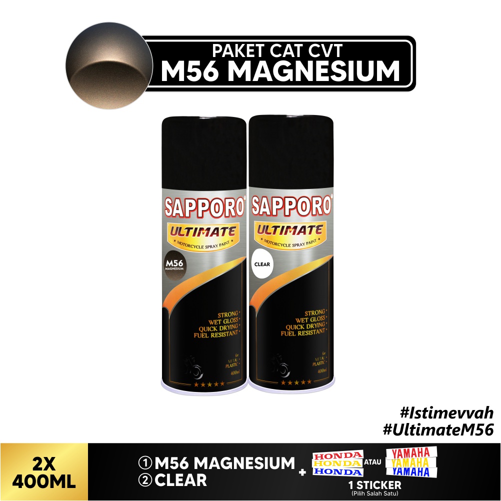 Paket CVT M56 Magnesium + FREE Sticker CVT / Sapporo Ultimate / Cat Spray Semprot Aerosol Terbaik