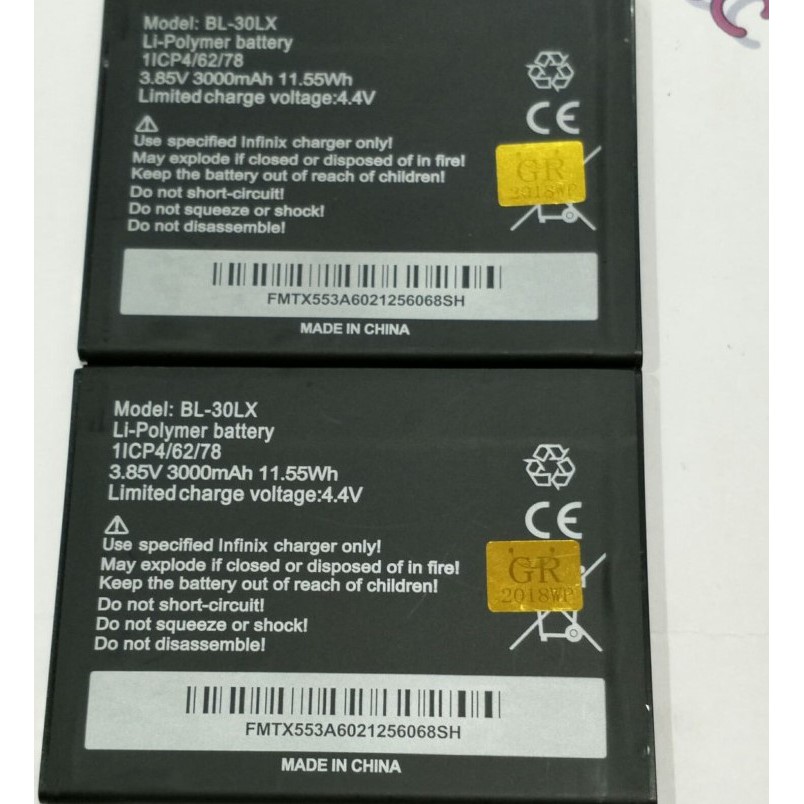 Baterai Battery Original Infinix BL-30LX Hot 3 Lite X553 / X554