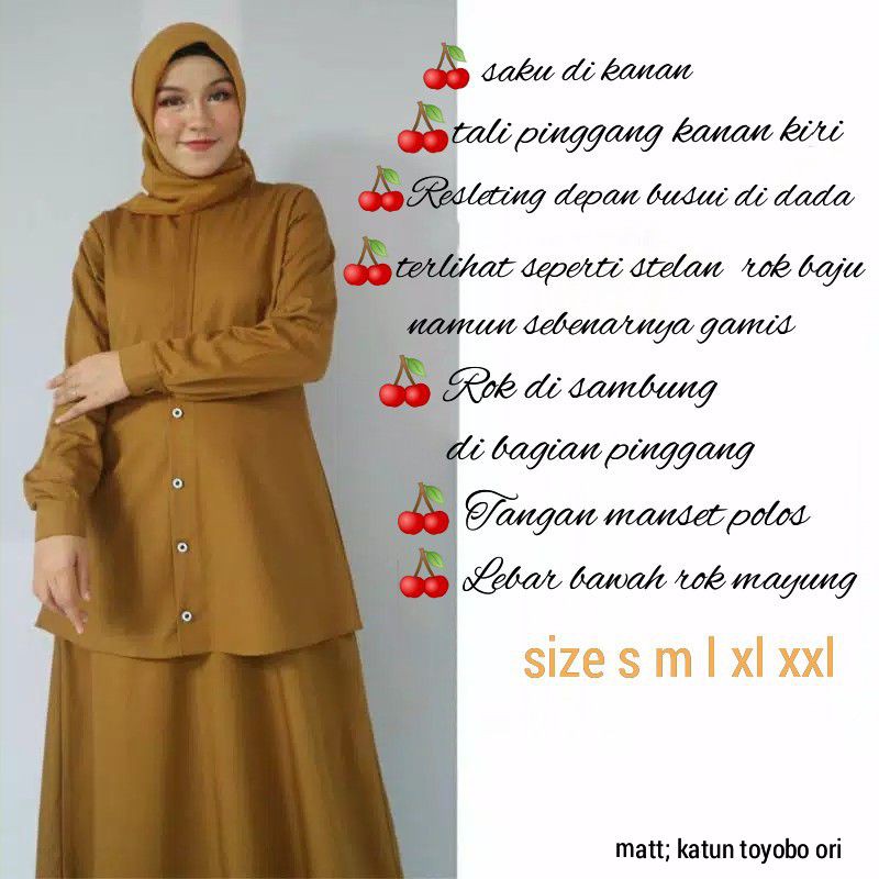 GAMIS KEKI PEMDA PNS MODEL STELAN