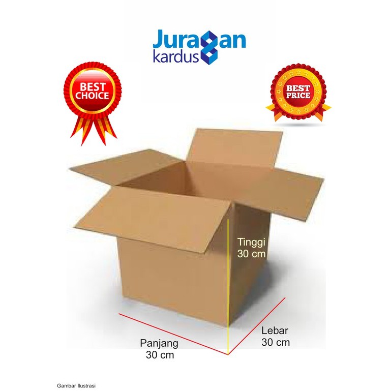 

Kardus Polos 30x30x30 cm