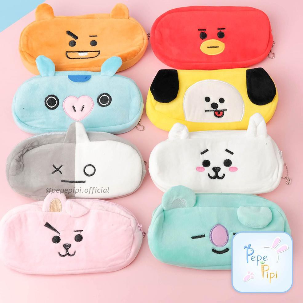 

Ks9Code Kotak Pensil BT21 BTS Plushy Wadah Pensil Plush Kostak Bangtan Army Kpop Korea Pouch Makeup