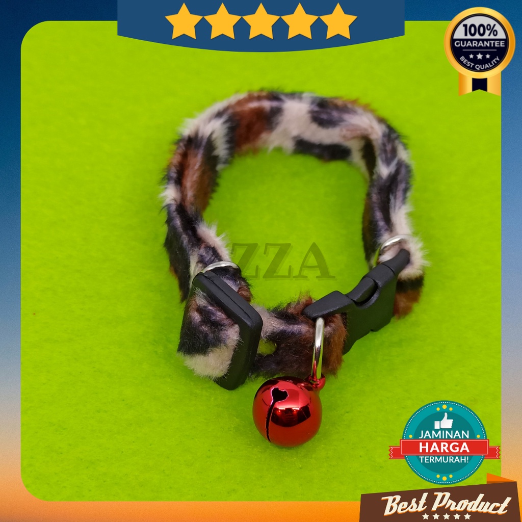 Kalung Kucing Lucu Murah / Kalung Kucing Premium Bahan Bulu Lonceng 14 mm/ Kalung Kucing Murah Lonceng 14 mm