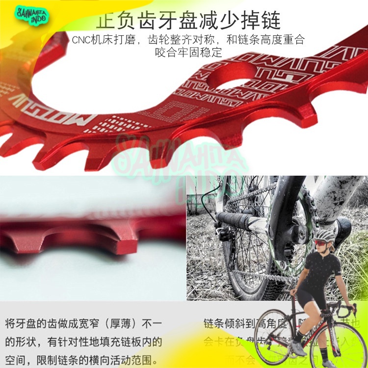 Gigi Crankset Sprocket Gir Gear Sepeda Aluminium 104BCD 36T Sepeda Alat Olahraga Sepedah Gowes Lipat