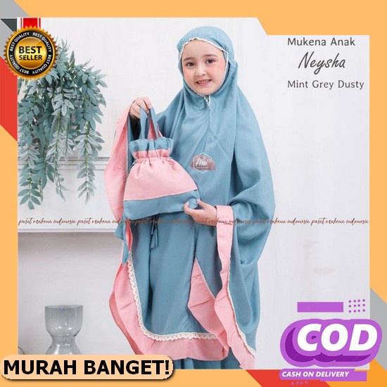 Sale 4.4 Mukena Anak Usia 8 9 10 11 12 Tahun Adem Lucu / Mukena Anak Perempuan Tanggung Katun Rayon 