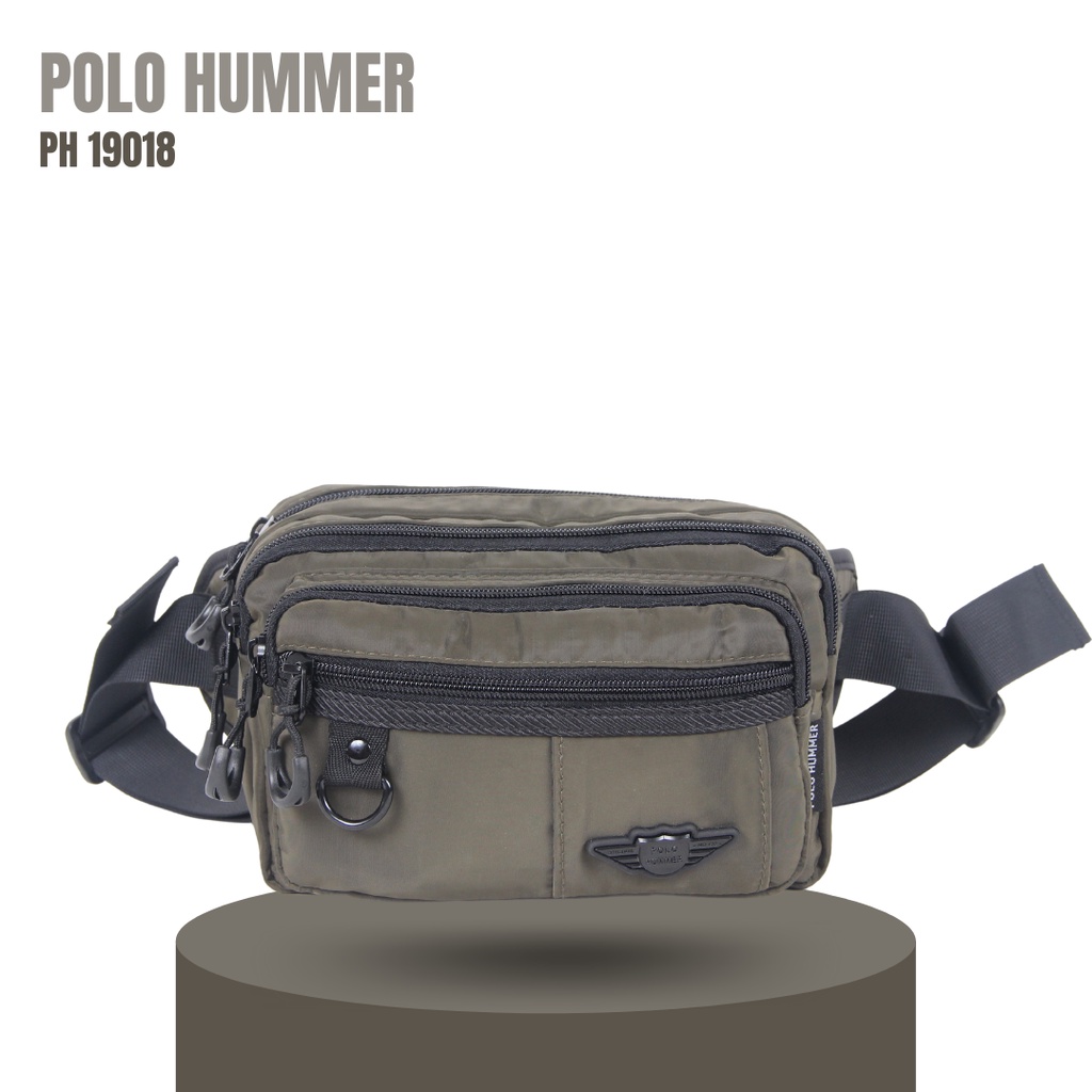 Waist Bag Men Polo Hummer - Tas Pinggang Pria Multifungsi Impor