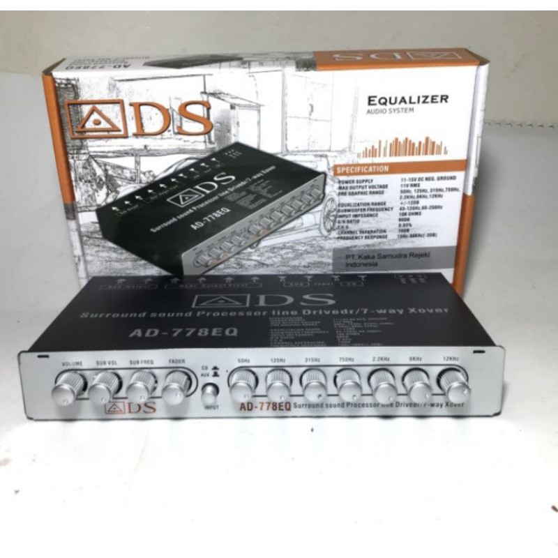 PARAMETRIK EQUALIZER ADS AD-778EQ 7WAY SORROUND SOUND PROCESSOR