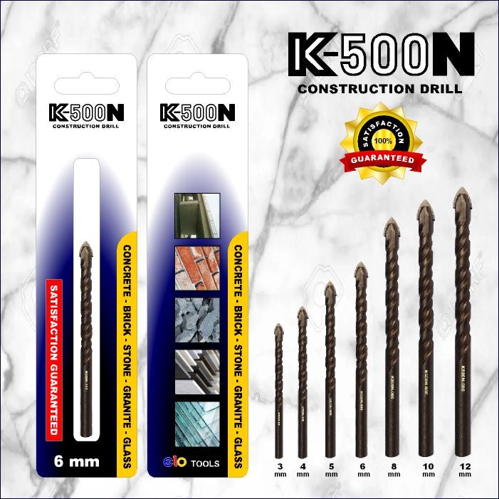 K500N MATA BOR BETON BATA BATU KACA GRANIT (5,6,8,10,12MM)
