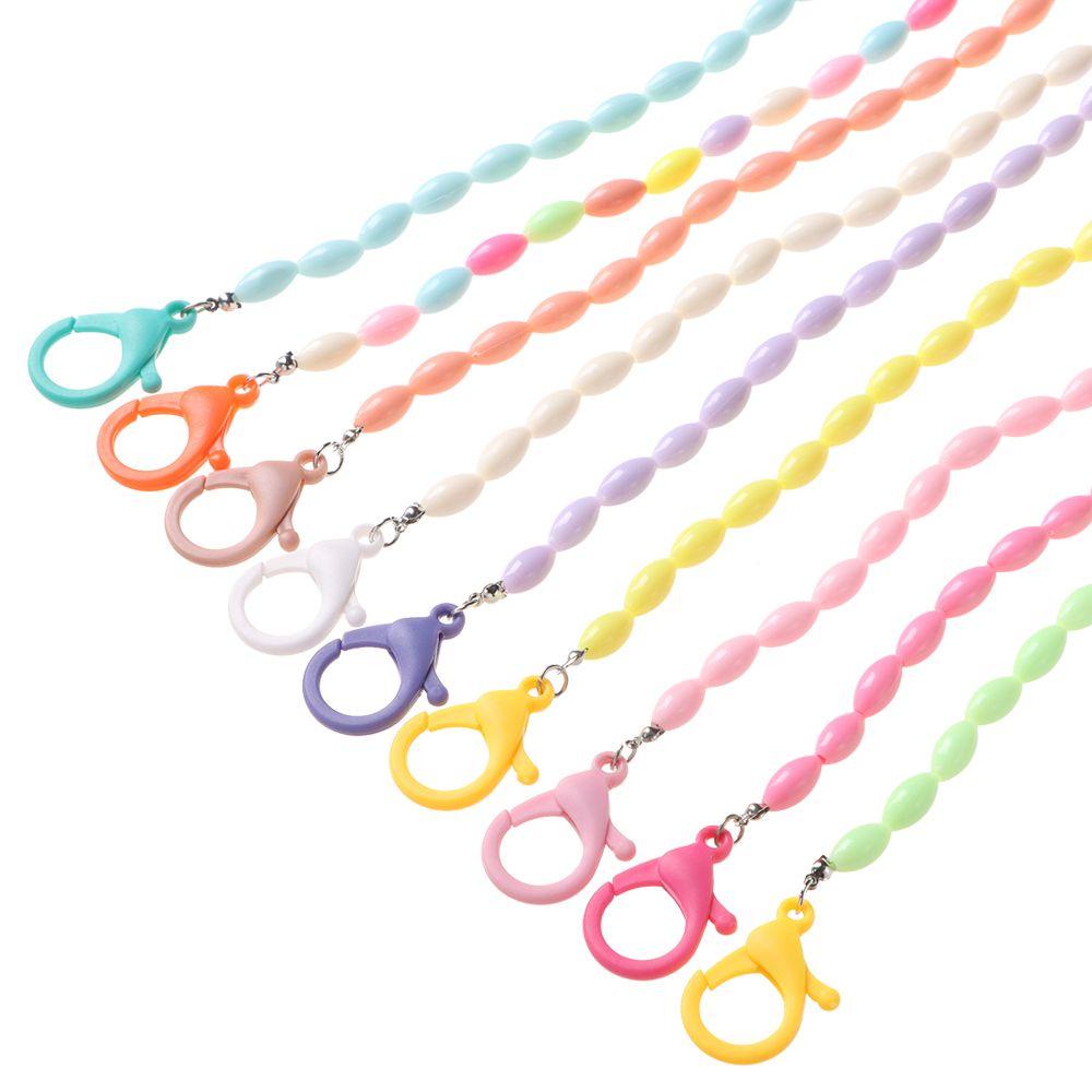 Lily Rantai Kacamata Wanita Pria Manik-Manik Warna-Warni Akrilik Sunglasses Lanyards