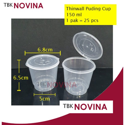 [ECER ]Thinwall CUP SAUS 25ml/35ml/60ml/100ml/150ml tempat sambal puding jelly mayones saos eskrim