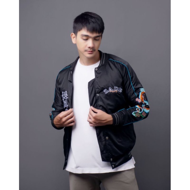 Bomber Sukajan Dragon Prove Zade - Jaket Pria Bomber Sukajan Varsity