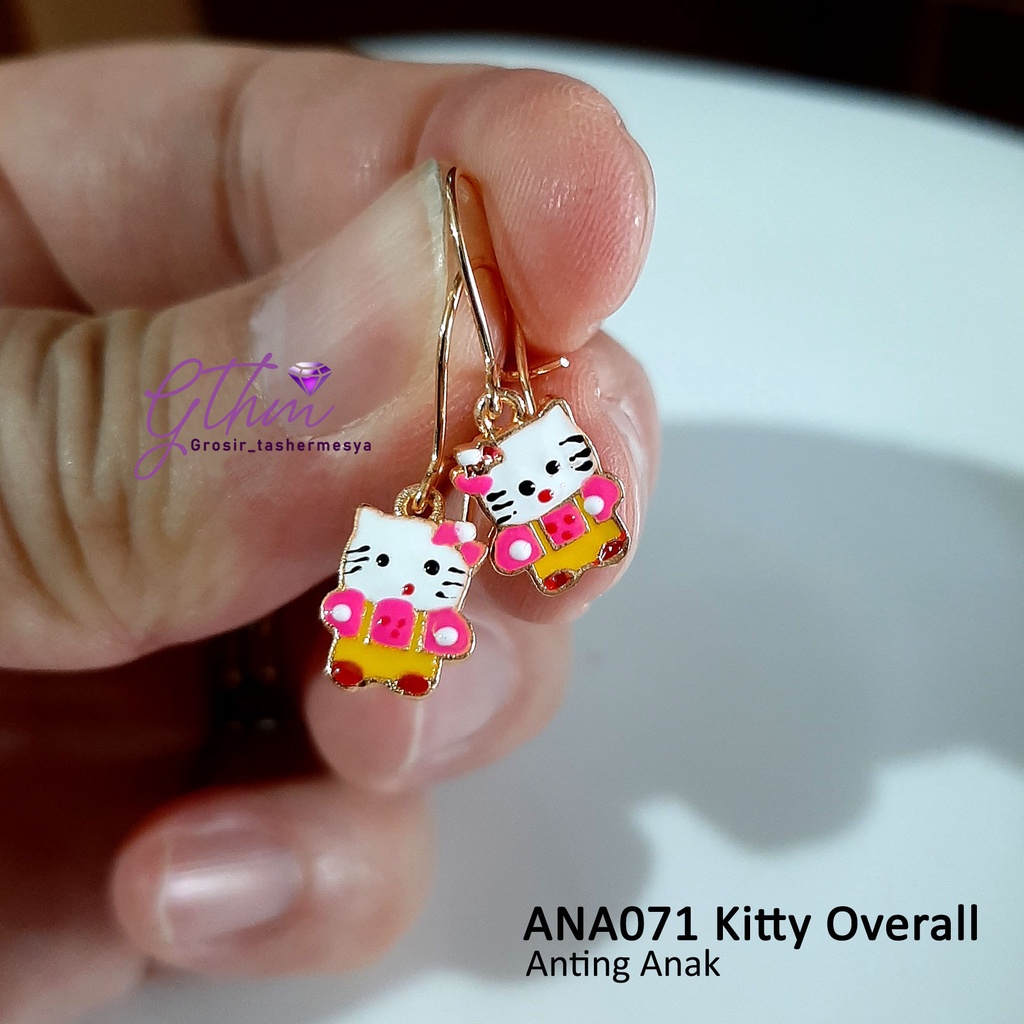 Anting Anak Kitty Overall Gold Plated Jewelry Perhiasan Fashion Import Kualitas Premium Anti Karat bisa dipakai sehari-hari ANA071