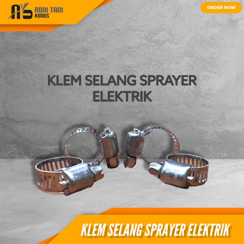 KLEM SELANG SPRAYER ELEKTRIK | KLEM POMPA SPRAYER ELEKTRIK