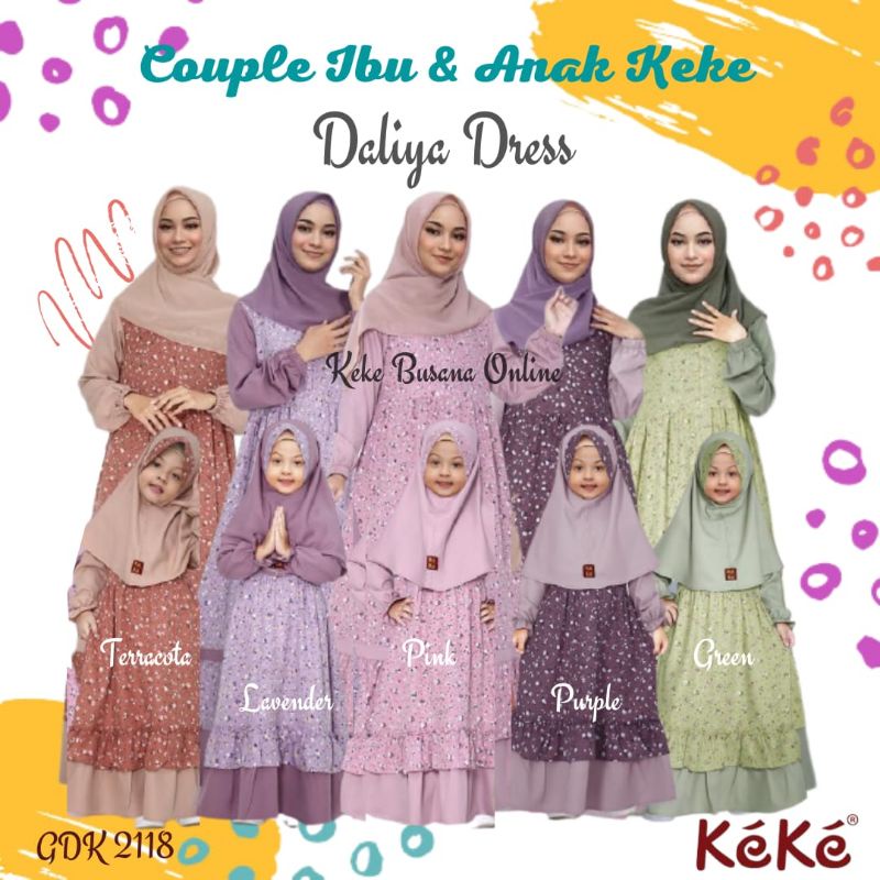 Couple Ibu dan Anak Keke ~ Daliya Dress ( GDK 2118 &amp; GM 2106 ) ~