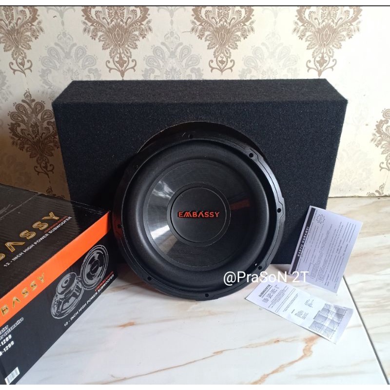 Subwoofer 12inch Embassy +Box Mdf