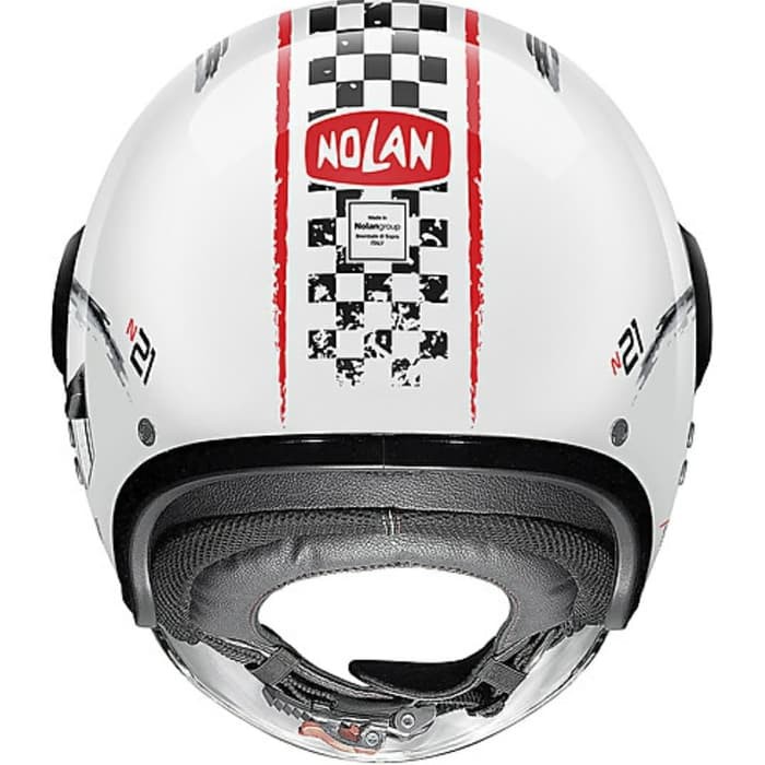 NOLAN N21 VISOR GETAWAY 060 METAL WHITE HELM MOTOR RETRO VINTAGE