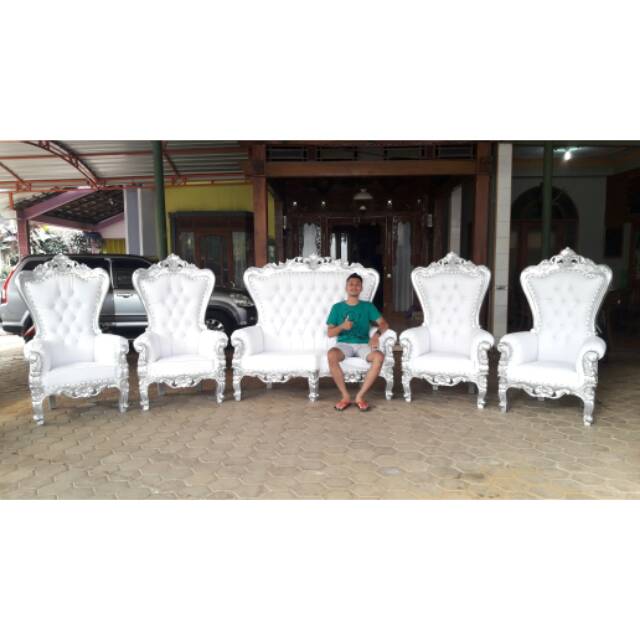 Set Kursi Pelaminan Syahrini Silver