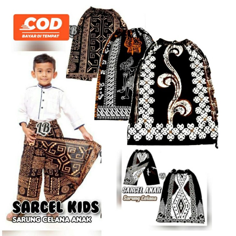 sarcel sarung celana anak  (2-8 tahun) sarung batik cap viral busana muslim anak laki laki