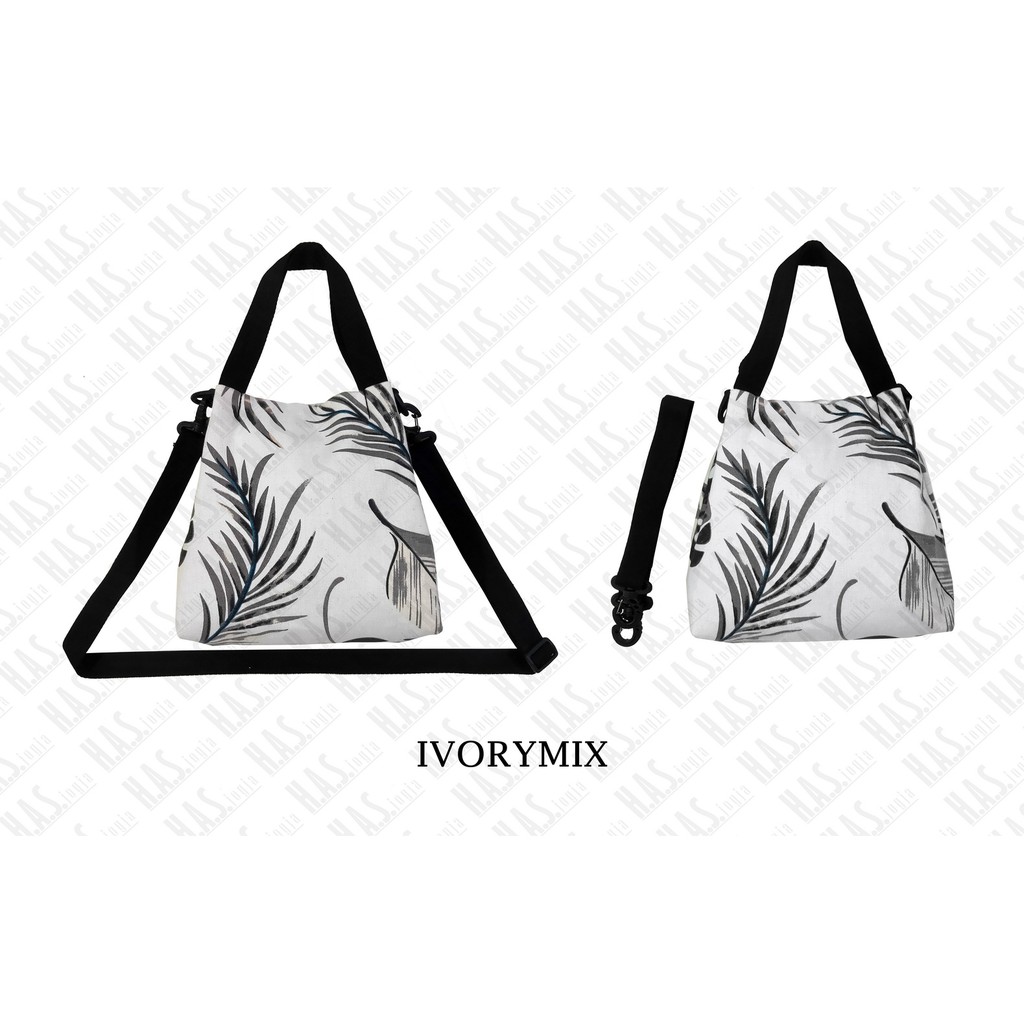 SLINGBAG / SLING BAG KANVAS MOTIF KEKINIAN SLINGBAG TAS SELEMPANG MOTIF IVORYMIX