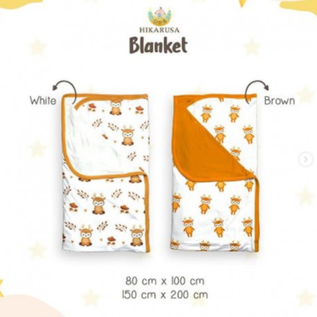Hikarusa HIKARU SELIMUT Bayi Anak Baby Blanket BAMBOO TENCEL Deer Mushroom Family Snow Sky Deer