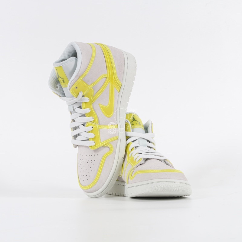 Air Jordan 1 Mid White Opti Yellow