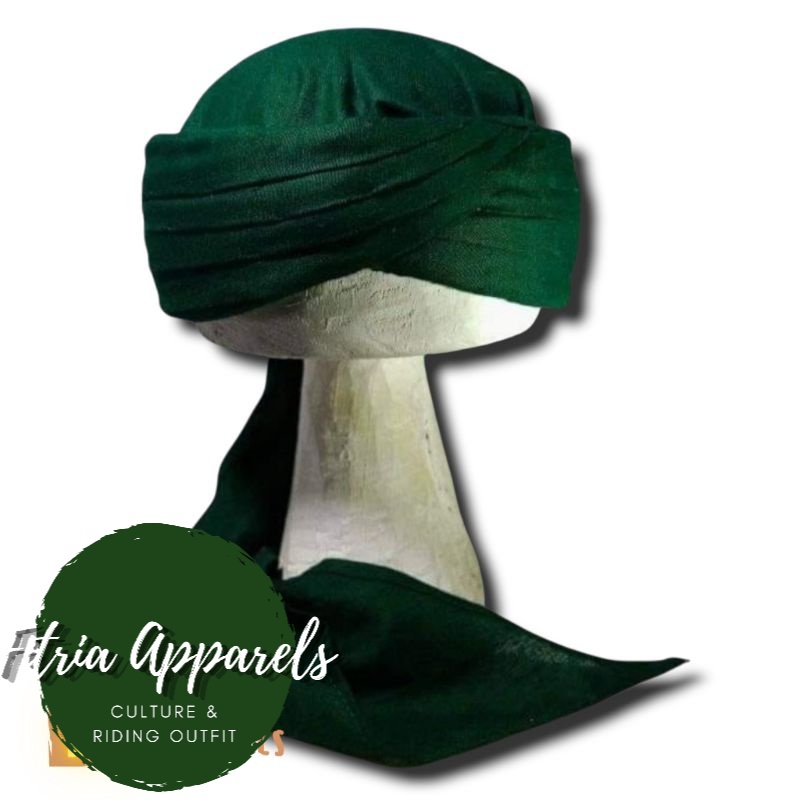 imamah praktis permanen siap pakai ekslusif quality praktis peci habib permanen warna hijau - iket s