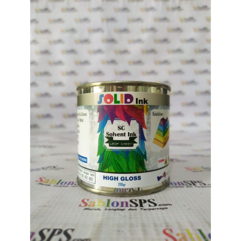 TINTA SABLON GELAS BESI /METAL 200GR HIJAU LEAF GREEN BASIS MINYAK SOLVENT