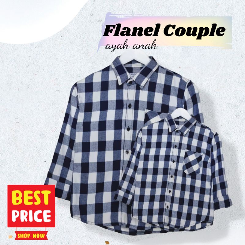 Kemeja Flanel Kotak-kotak Bisa Couple Anak dan Ayah FL01